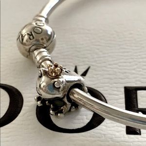 Pandora Retired Two Toned 24k crowned Frog Prince Charm